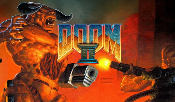 DOOM II original illustrated cover, not a gameplay screenshot