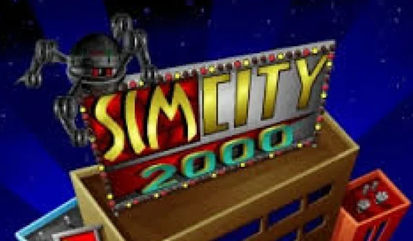 SimCity 2000 original illustrated cover, not a gameplay screenshot